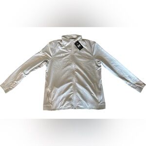 Under Armour Light Gray Full-Zip Athletic Jacket
